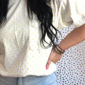 VINTAGE / Yellow Polka Dot Tee